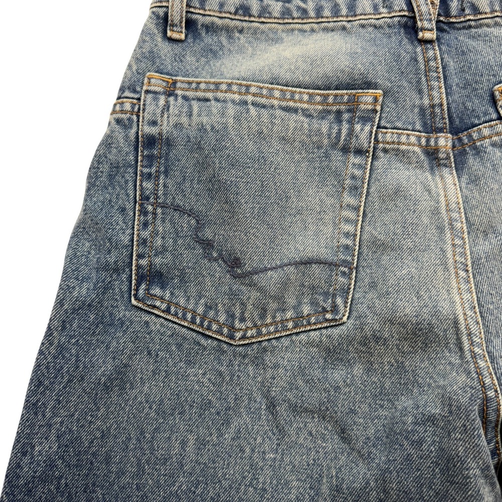 Free People Deep Trance Dropped Boyfriend Jeans Women's 27 Blue Low Rise Crop - Picture 6 of 14